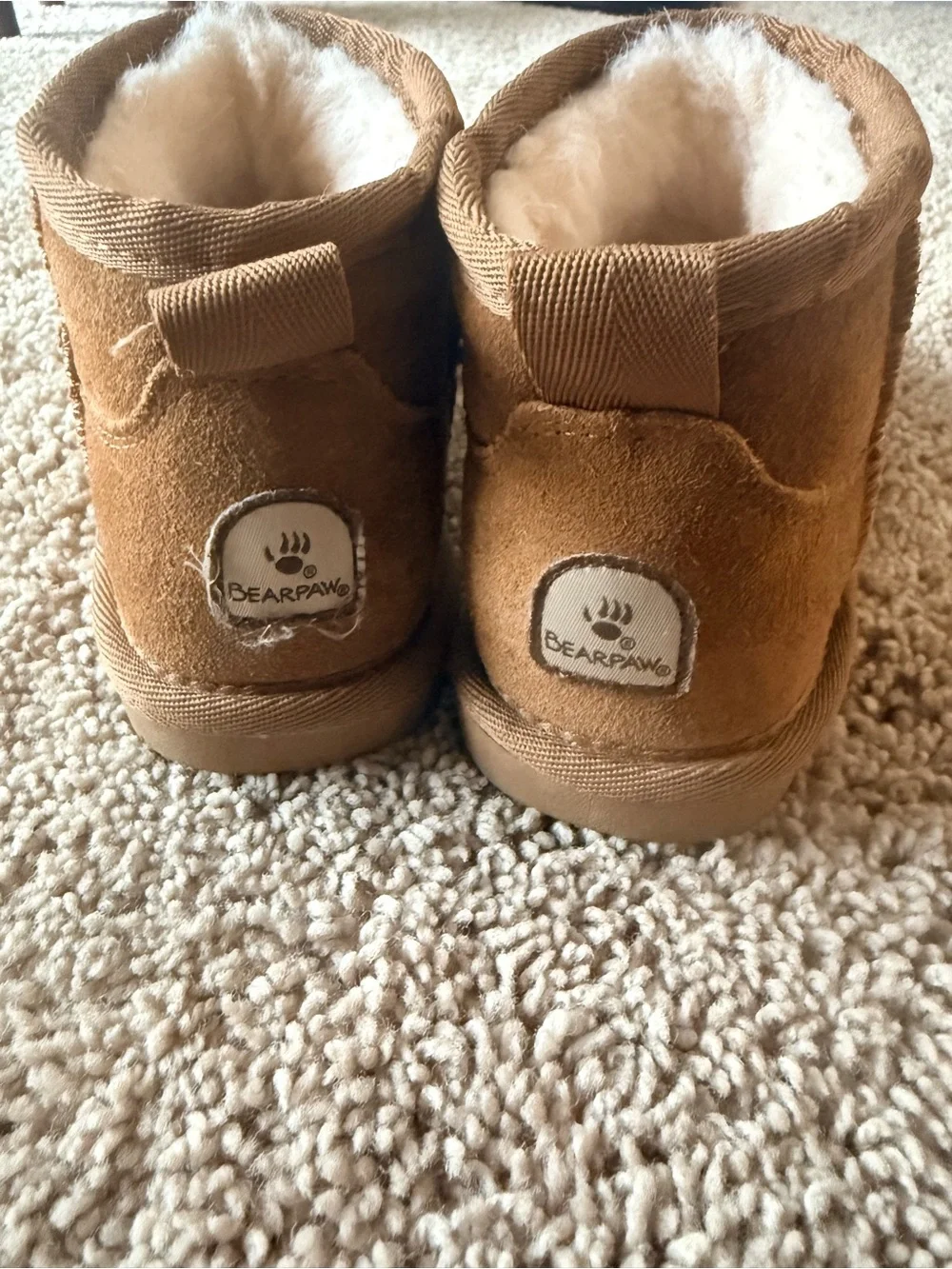 Bearpaw Chestnut Suede Shearling Booties
